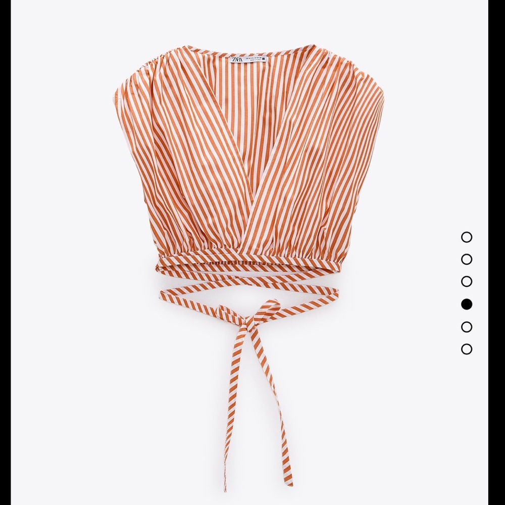 Zara striped crop top - size medium NWT